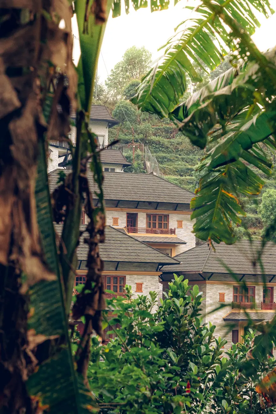 Accommodatie van een retreatlocatie in de heuvels van Nepal